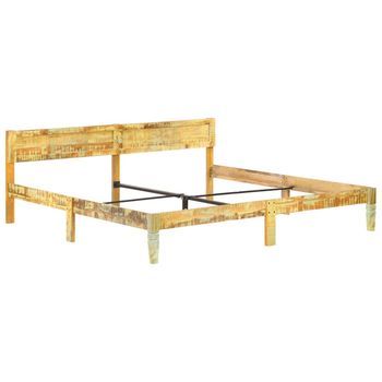 Estructura De Cama De Madera Maciza Reciclada 200x200 Cm