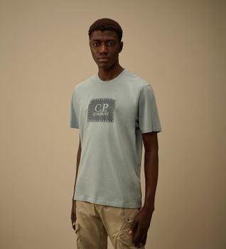 C.P. Company para hombre. 20CMTS723A005100W Camiseta Short Sleeve azul (M), Casual, Algodón, Manga corta
