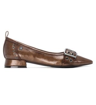 Carmela para mujer. 16270902-TAUPE Zapatos de piel 162709 marrón (38), Plano, Ninguno, Casual