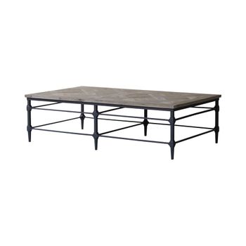 Mesa de centro de metal y olmo macizo