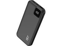 powerbank - isy ipp 10001 10000 mah usb-c usb-a negro