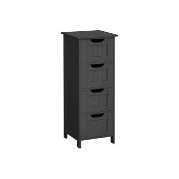 Armario de Almacenamiento con Cajones para Baño Sala de Estar Comedor, Negro Tinta