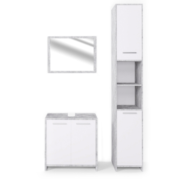 Conjunto Mueble Baño Kiko 3 Partes, Con Mueble Alto Vicco