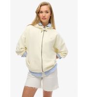 superdry para mujer w2012350a sudadera con cremallera studios blanco xl casual poliester reciclado sostenible