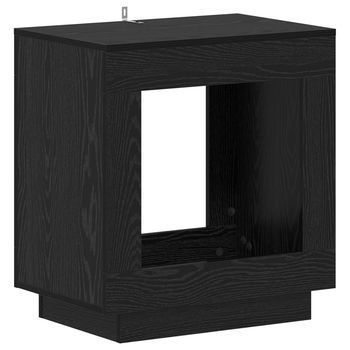 Mesa Lateral Roble Negro 60 X 40 X 65 Cm Madera De Ingeniería Vidaxl