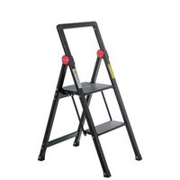 escalera aluminio negro 2 peldanos  41x48x825cm abierta