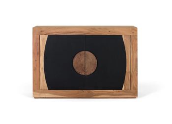 Aparador de madera de acacia con 2 puertas
