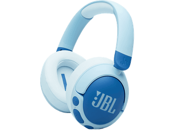 Auriculares infantiles - JBL Junior 470NC, Circumaurales , Sonido inocuo 85db, Control parental, Micrófono, Cancelación ruido, Autonomía 50h,Azul