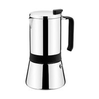 monix aroma - cafetera italiana de acero inoxidable 1810 capacidad 4 a 10 tazas para cocinas de gas induccion vitroceramica