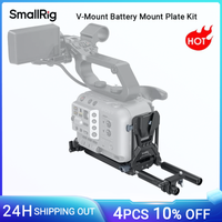 kit de placa de montaje de bateria con montaje en v smallrig para camaras de cine con placa de liberacion rapida para manfrotto 501 abrazadera de varilla de 15mm -4323