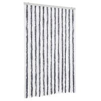 cortina mosquitera chenilla gris y blanco 118x220 cm vidaxl