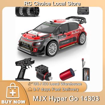 Coche de Derrape RC MJX 14303 1/14, 2.4G, Alta Velocidad, Camioneta de Rally, Hyper Go, Sin Escobillas, 4WD, Todoterreno, para Adultos, como Regalo