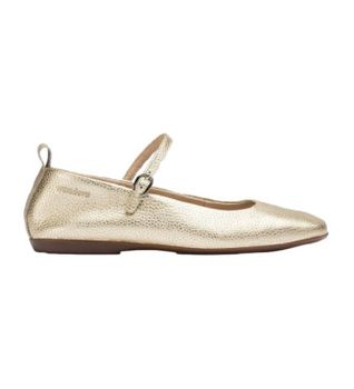 Wonders para mujer. A-86101_5432_7285 Bailarinas de piel Seúl platino Metalizado (36), Dorado, Plano, 1 a 3cm, Ninguno, Casual