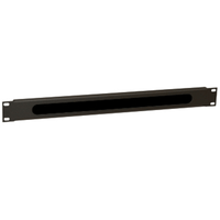 wp guia cable con cepillo 1u black ral 9005