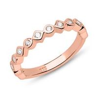 anillo de plata 925 chapado en oro rosa circonita