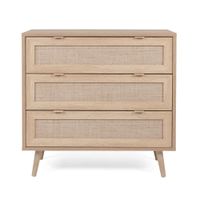 comoda 3 cajones 80 cm - impresion efecto ratan