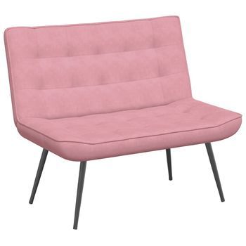 Banco De Terciopelo Rosa 110x74x84 Cm Vidaxl