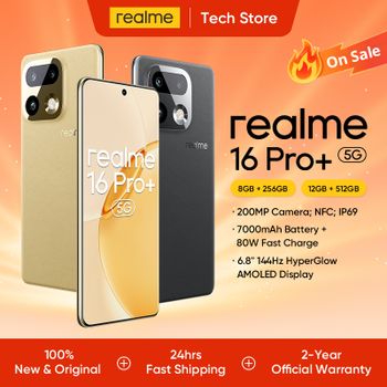 Teléfono Inteligente realme 16 Pro Plus 5G, Cámara Luma Color de 200MP, Cámara Teleobjetivo de 50MP, Batería de 700 mAh, Carga de 80w, Snapdragon 7 Gen 4