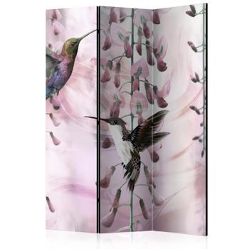 Biombo - Flying Hummingbirds (pink) (135x172 Cm)