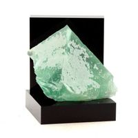 fluoritis blanca y verde - piedra natural de francia langanac - cristal multicolor raro coleccion de sylvain desfarge  2847 ct - certificado de