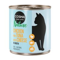cosma nature 12 x 280 g - pack ahorro - pollo y atun con queso