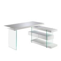 escritorio oficina blanco y cristal