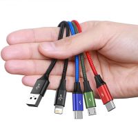 cable baseus 3 en 14 en 1 usb-a a ipmicrotype-c con carga rapida de 35 a transmision de datos nucleo de cobre lo