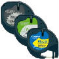 cinta dymo letratag poliester 12mm x 4m pack 3 unidades autoadhesiva blister compatible rotuladoras