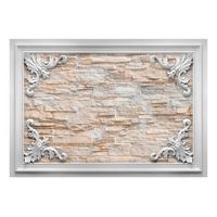 papel pintado 3d - brick in the frame orange 300x210 cm