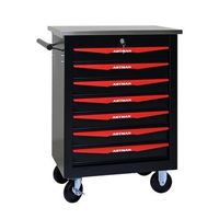 carro de herramientas - organizador movil de taller - acero - negro y rojo 625x345x78cm