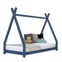 cama tipi infantil nakana 120 x 190 azul marino