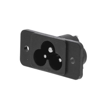 Conector De Alimentacion Iec-320-c6 Macho Negro