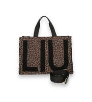 liu jo para mujer 2f6037-t6089 bolso tote grande con estampado animal marron osfa casual animal print poliester