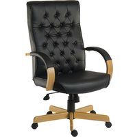 teknik warwick bonded-leather tilting executive chair - noir