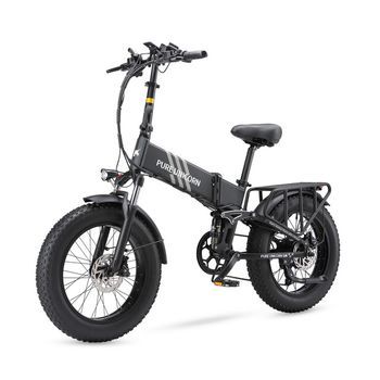 Bicicleta Eléctrica Plegable Pure Unicorn U4, 1000w 15ah, Fat Bike, Negra