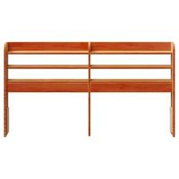 cabecero cama mueble de dormitorio de cama con estantes madera maciza pino 140 cm marron m020004545