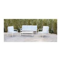 conjunto terraza jardin aluminio con sofa y sillones relax