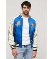 superdry para hombre m5011855a cazadora bomber sukajan azul m casual poliester manga larga