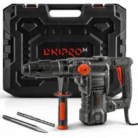 dnipro-m martillo perforador sds-max 1400w 9j 3 modos antivibracion embrague seguridad o40mm hormigon corona o120mm cable 4m r bh-30