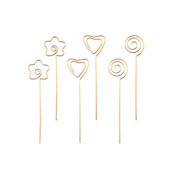 Palillos para aperitivo dorados - lote de 6
