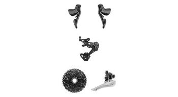 Grupo completo microshift   sword black 1x9v 11 38 dientes  sin plato  negro