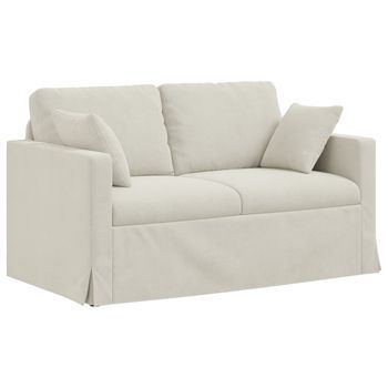 Sofá Crema 138 X 78 X 80 Cm Terciopelo Vidaxl