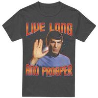 star trek camiseta manga larga original live long and prosper para mujer