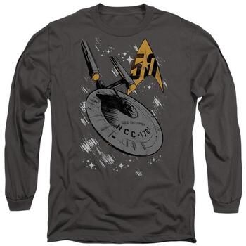 Star Trek Camiseta manga larga Enterprise Dash para mujer