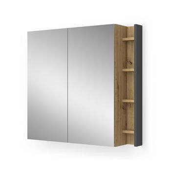 Armario Con Espejo Para Baño Edelin 80 X 75 Cm Con Estantes Vicco