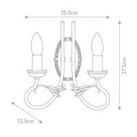 aplique de pared olivia 2 luces