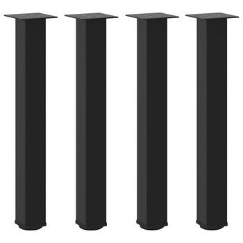 Patas Para Mesa De Centro 4 Uds | Patas Para Mesa Acero Negro 72-74 Cm