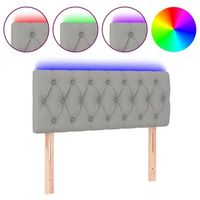 cabecero accesorio para dormir dormitorio mueble led 100 x 7 x 7888 cm tela gris claro tdl0201440