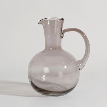 Jarra redonda de vidrio gris, 1,95 l