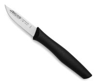cuchillo mondador de acero inoxidable 70 mm mango polipropileno negro